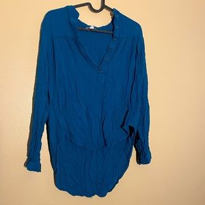 Blue buttoned blouse